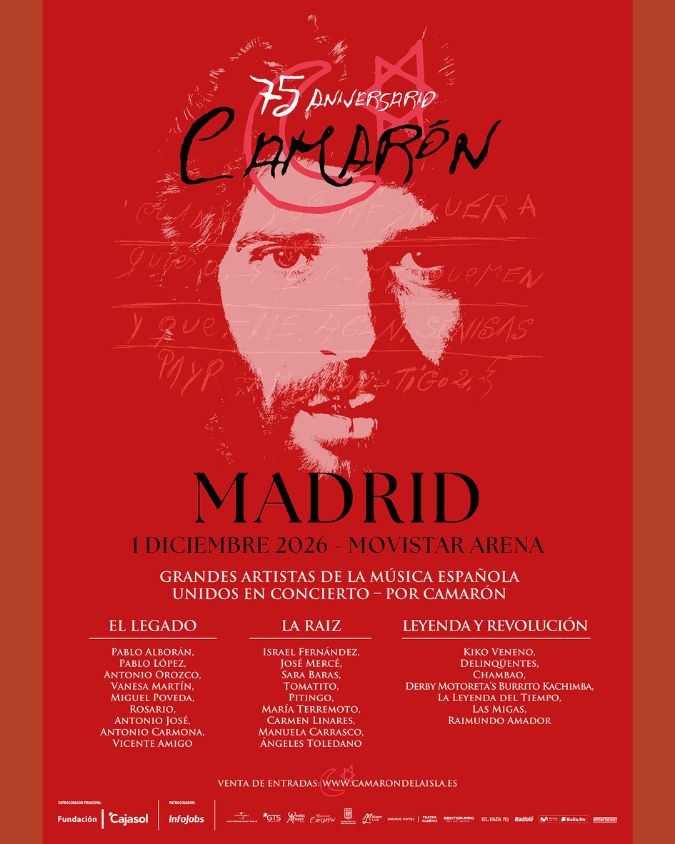 Antonio Carmona formará parte del histórico homenaje «Por Camarón-75 Aniversario» en el Movistar Arena